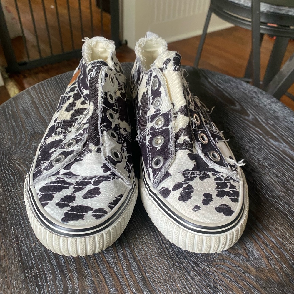 Blowfish Black and White Patterned Sneakers